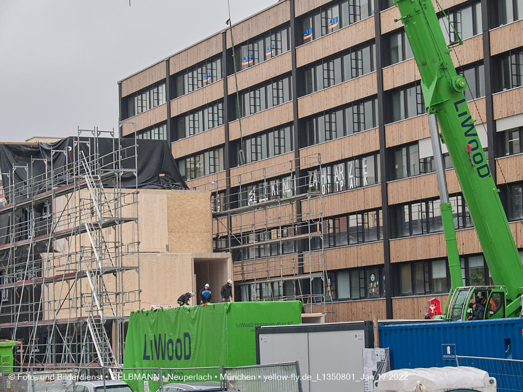 18.01.2022 - Baustelle zur Montessori Schule im Plettzentrum Neuperlach